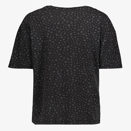 Dames T-shirt met acid wash en print