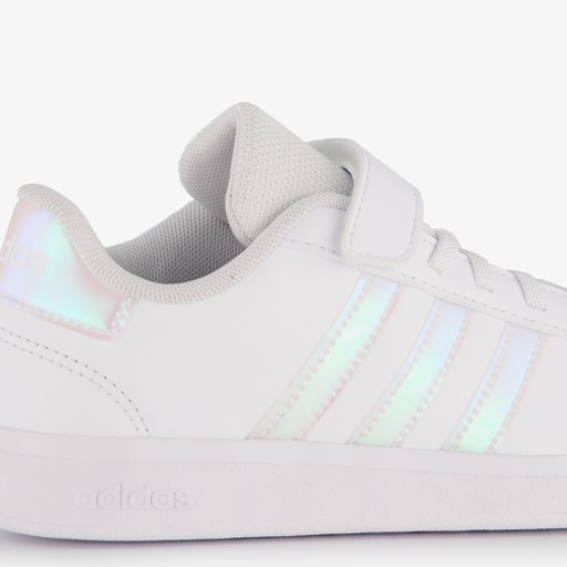 Grand Court 2.0 kinder sneakers wit zilver