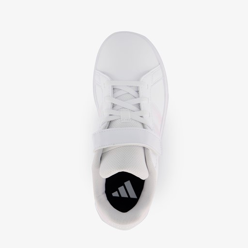 Grand Court 2.0 kinder sneakers wit zilver