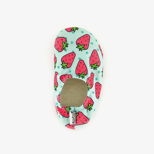 Kinder schoenen wit met aarbeien print