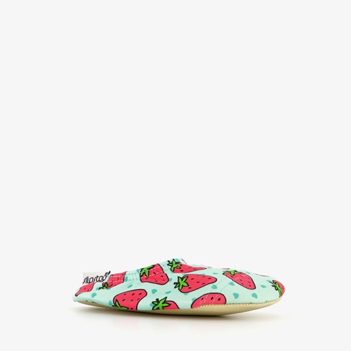 Kinder schoenen wit met aarbeien print