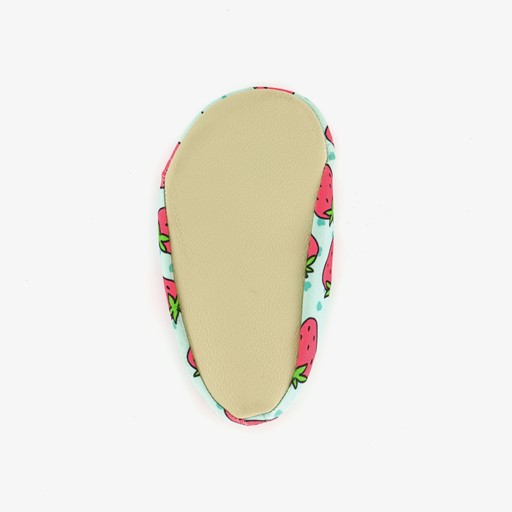 Kinder schoenen wit met aarbeien print