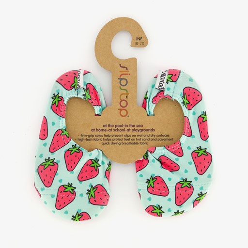 Kinder schoenen wit met aarbeien print