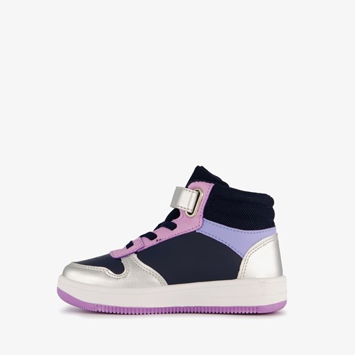Hoge meisjes sneakers zwart roze