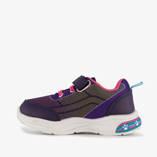 Meisjes sneakers paars met lichtjes