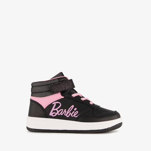 Hoge meisjes sneakers zwart roze