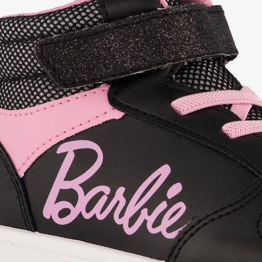Hoge meisjes sneakers zwart roze
