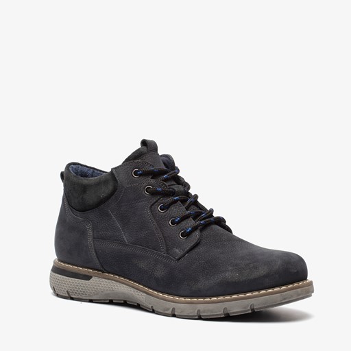 Leren heren veterschoenen blauw