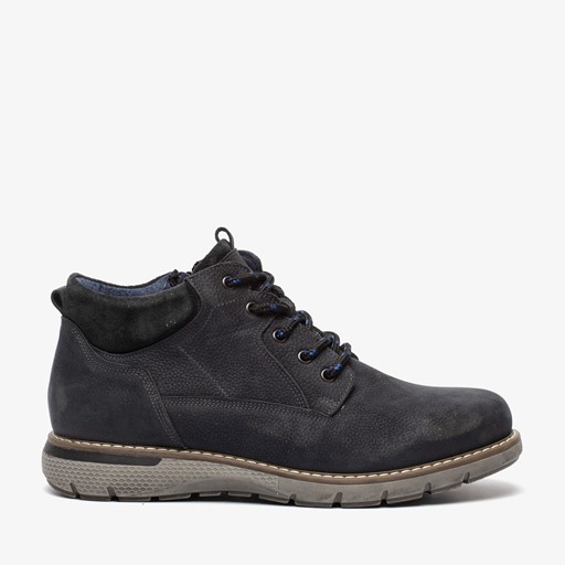 Leren heren veterschoenen blauw