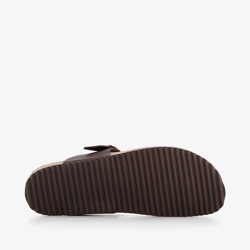 Heren bio teenslippers bruin