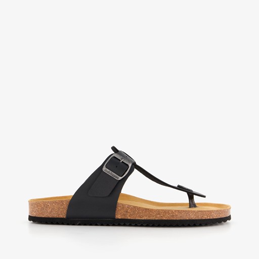 Heren bio teenslippers zwart