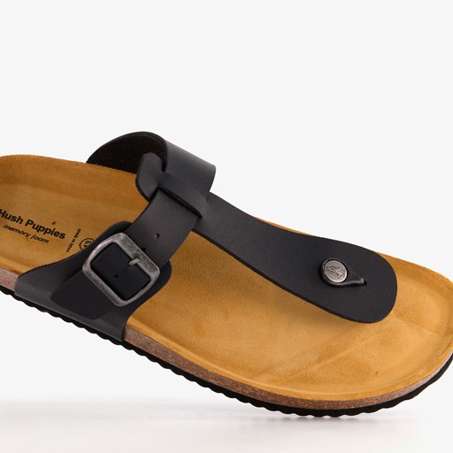 Heren bio teenslippers zwart