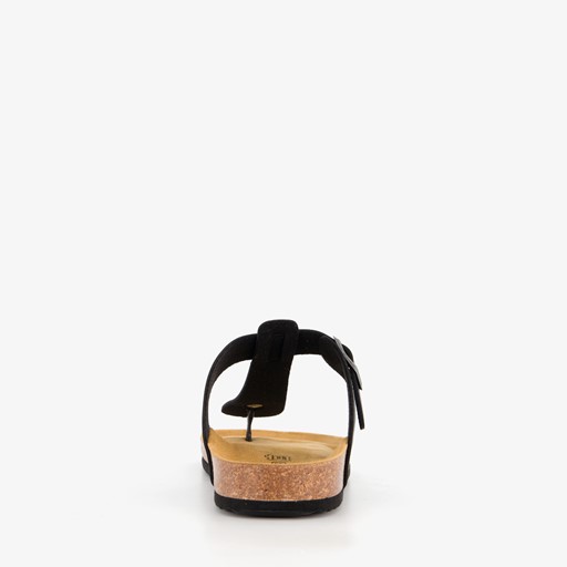 Heren bio teenslippers zwart