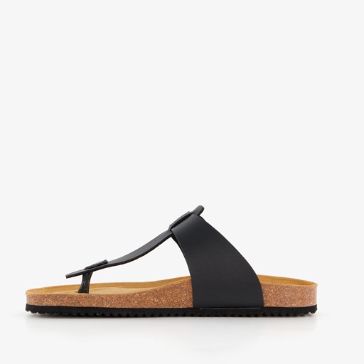 Heren bio teenslippers zwart