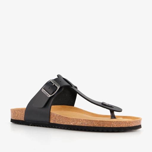 Heren bio teenslippers zwart
