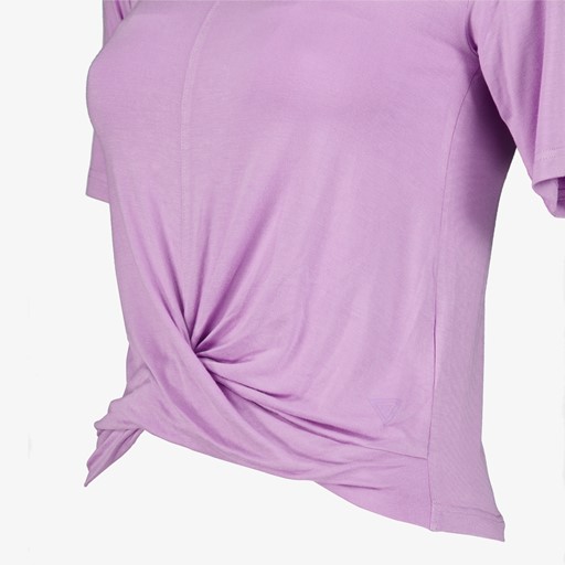 Dames cropped T-shirt paars