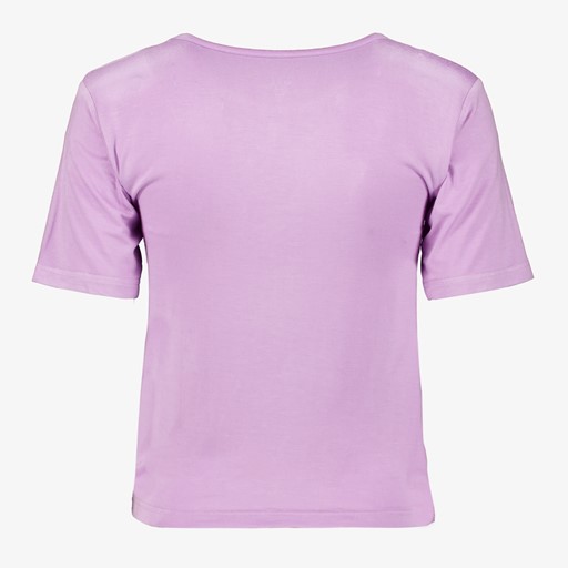 Dames cropped T-shirt paars