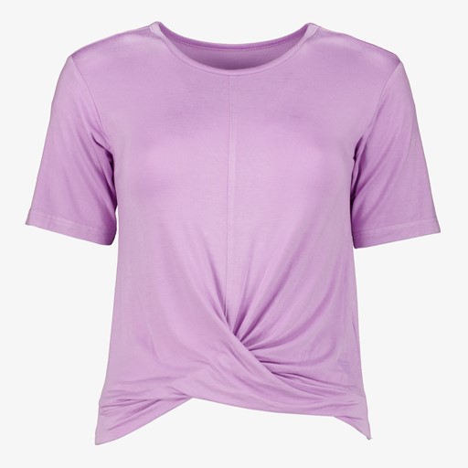 Dames cropped T-shirt paars