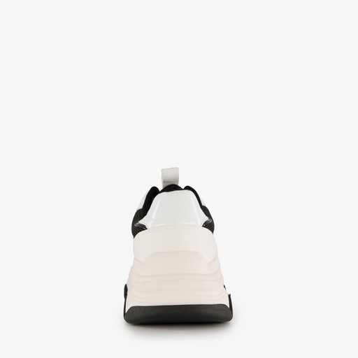 Dames dad sneakers wit beige