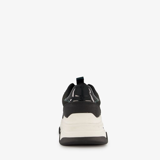 Dames dad sneakers zwart groen