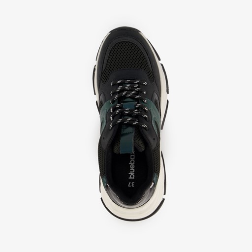 Dames dad sneakers zwart groen