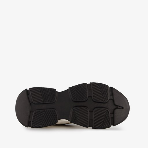 Dames dad sneakers wit beige