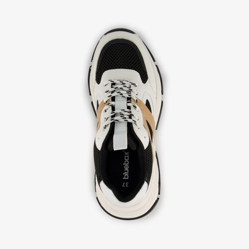 Dames dad sneakers wit beige