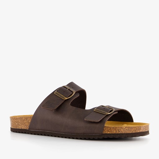 Heren bio slippers bruin
