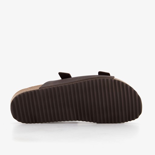 Heren bio slippers bruin