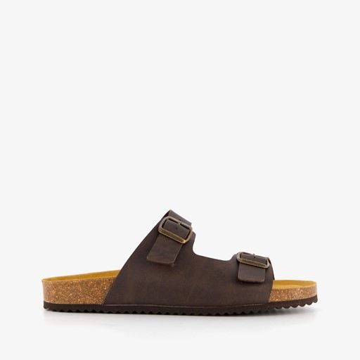 Heren bio slippers bruin