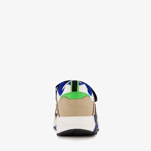 Jongens sneakers met airzool beige blauw