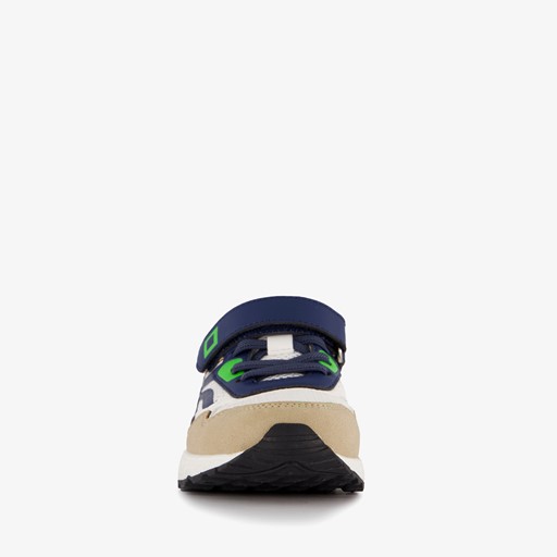 Jongens sneakers met airzool beige blauw