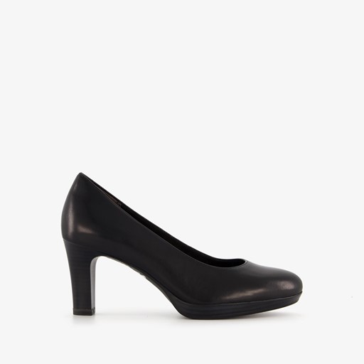 Leren dames pumps zwart