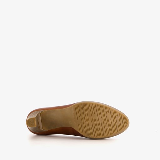 Leren dames pumps cognac