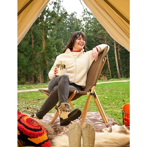 Dames teddy fleece vest beige