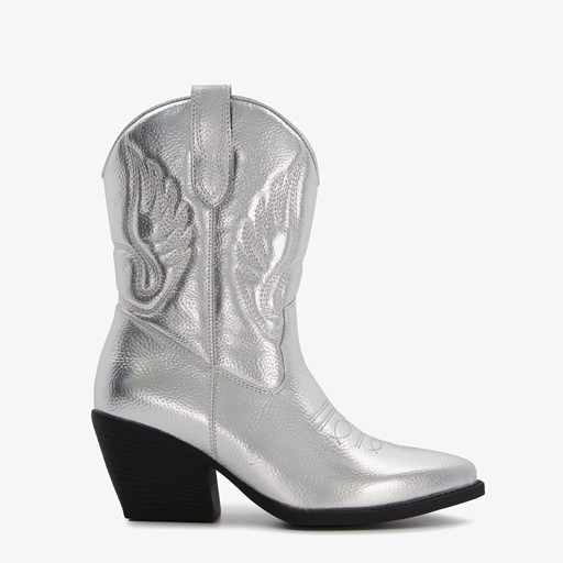 Dames western laarzen zilverkleurig