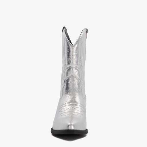 Dames western laarzen zilverkleurig