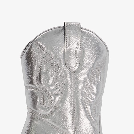 Dames western laarzen zilverkleurig