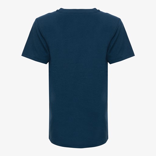 Unsigned jongens T-shirt blauw met tekstopdruk