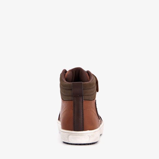 Hoge jongens sneakers bruin