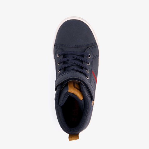 Hoge jongens sneakers bruin blauw