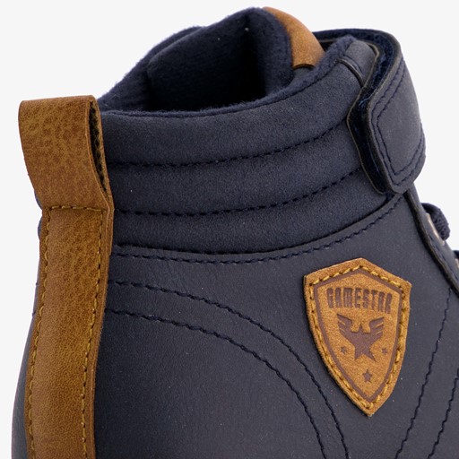 Hoge jongens sneakers bruin blauw