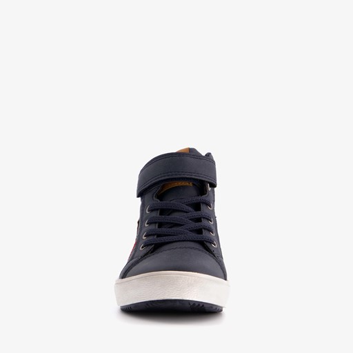 Hoge jongens sneakers bruin blauw