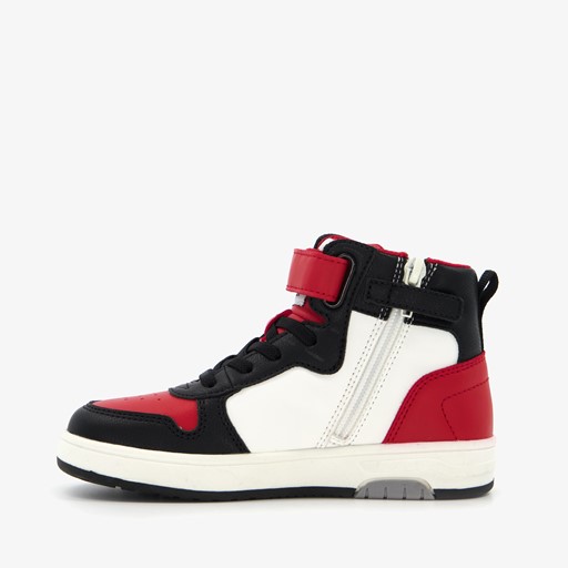 Hoge jongens sneakers zwart rood