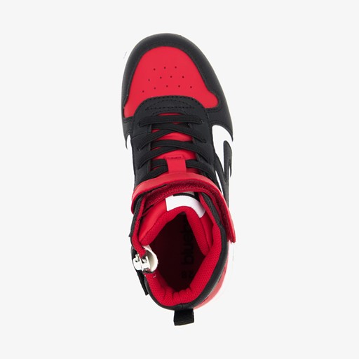 Hoge jongens sneakers zwart rood