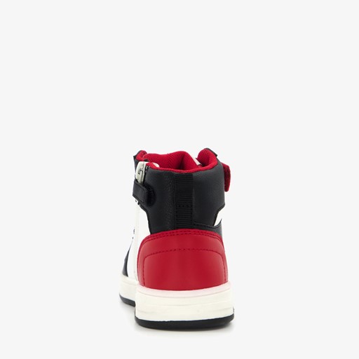 Hoge jongens sneakers zwart rood