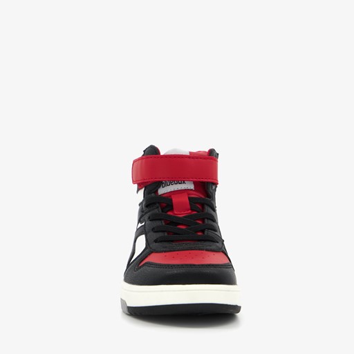 Hoge jongens sneakers zwart rood