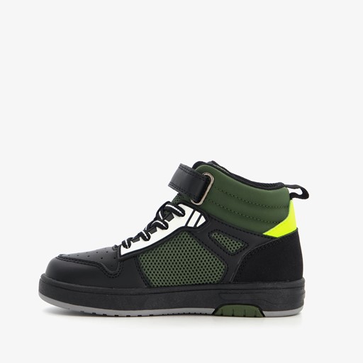 Hoge jongens sneakers zwart groen