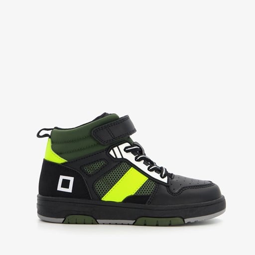 Hoge jongens sneakers zwart groen