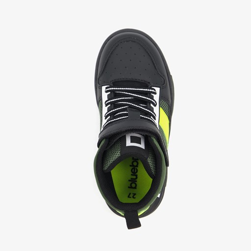 Hoge jongens sneakers zwart groen